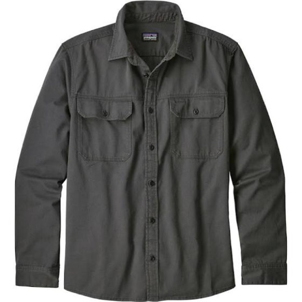 Patagonia Men's Casual Button Down Shirt - Dark Gray